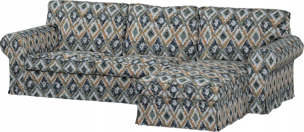 Ektorp 2 személyes kanapé és napozóágy huzat Ikea zöld