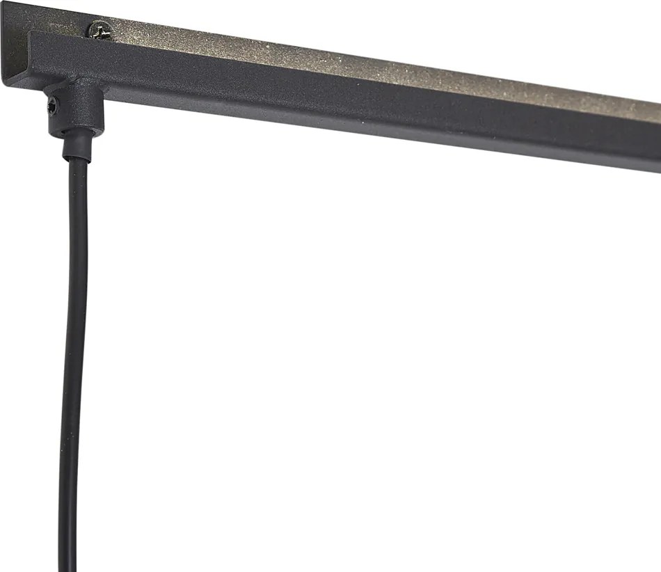 Modern fekete fali lámpa LED-del - Letterbox