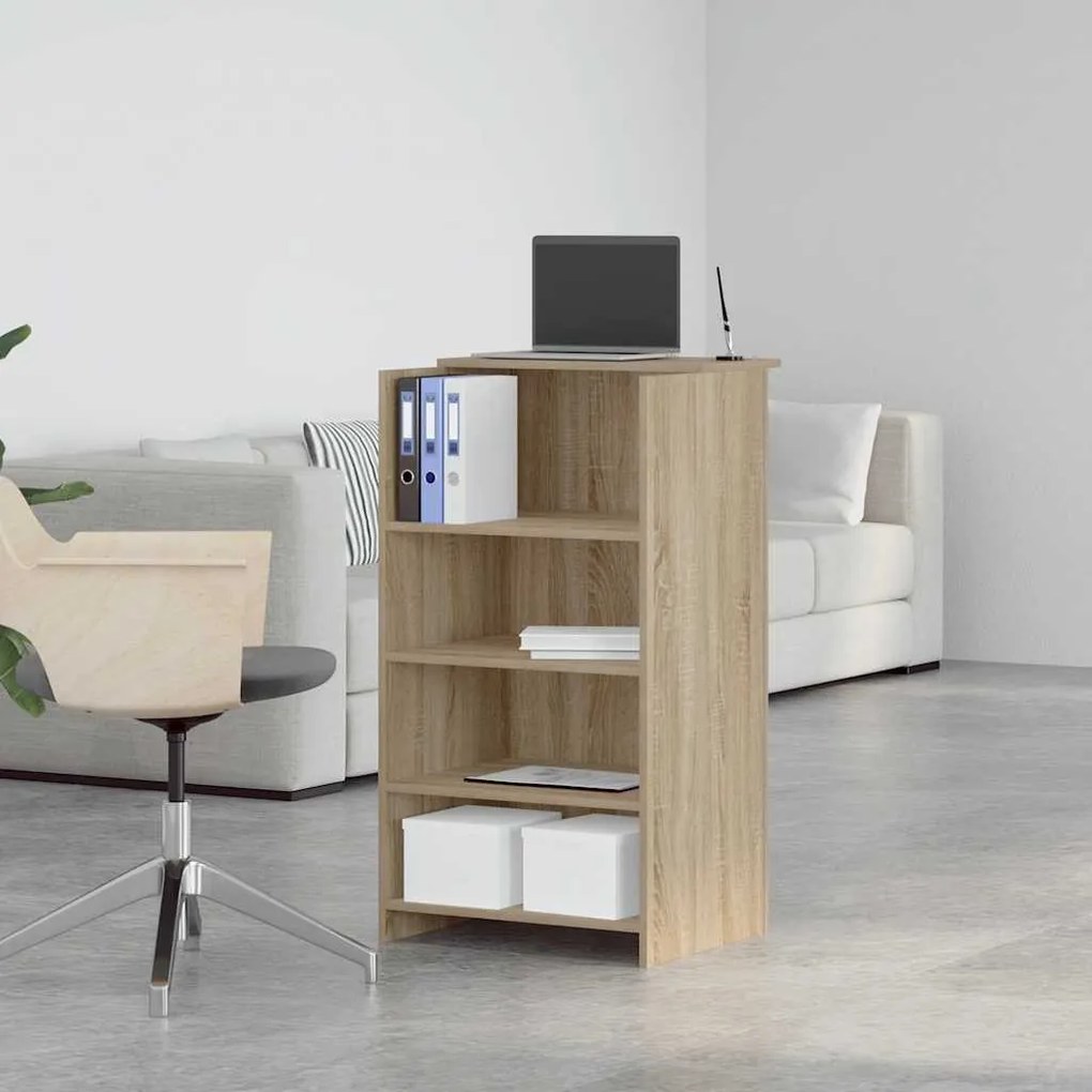 recepciós pult sonoma tölgy 55x50x103,5 cm szerelt fa