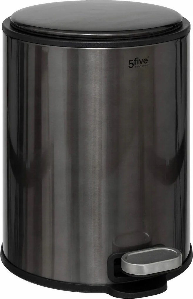 Hulladékgyűjtő Kosár Fedéllel Fém Hulladékgyűjtő Antracit 6l