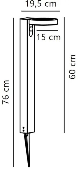 Nordlux - RICA LED 5W 3,7V IP44 napelemes lámpa érzékelővel