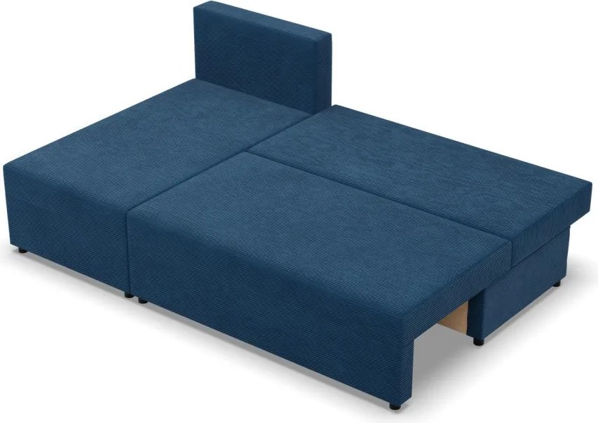 Nobu sarokkanapé, kordbársony, univerzális oldal, kék