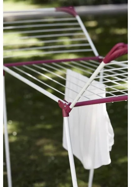 WENKO 3774021100 - Ruhaszárító állvány SUMMER DRY 153x76 cm fehér/rózsaszín