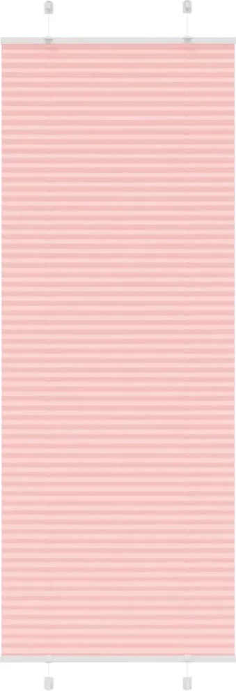 vidaXL pliszírozott redőny rózsaszín 80x200 cm szövetszélesség 79,4 cm