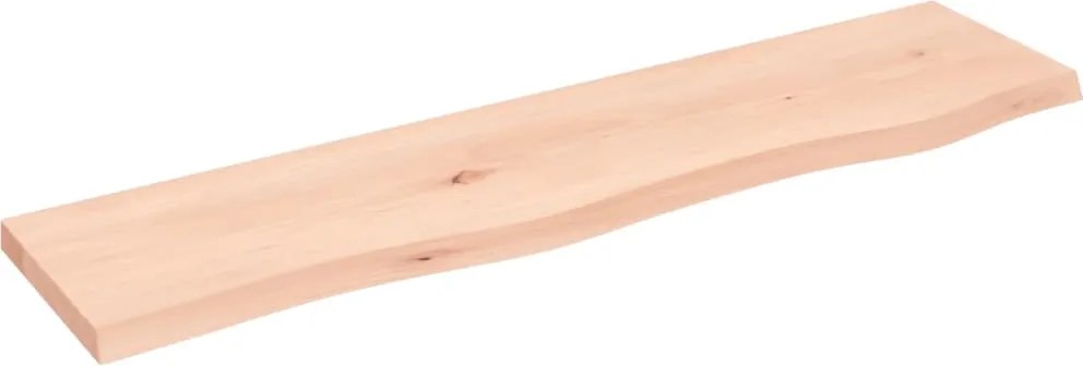 vidaXL kezeletlen tömör tölgyfa fali polc 80x20x2 cm