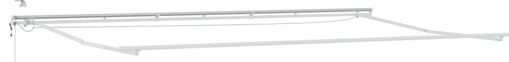 Automatikus behúzható napellenző LED-del Narancs és Barna 600x350 cm