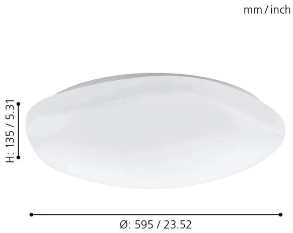 Eglo 33272 - LED RGBW Dimmelhető mennyezeti lámpa TOTARI-C LED/34W/230V + távirányító