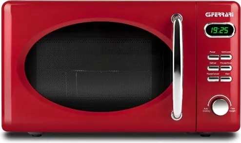 G3Ferrari G1015502 - Grillel ellátott mikrohullámú sütő, 1150 W / 230 V, 20 l, piros