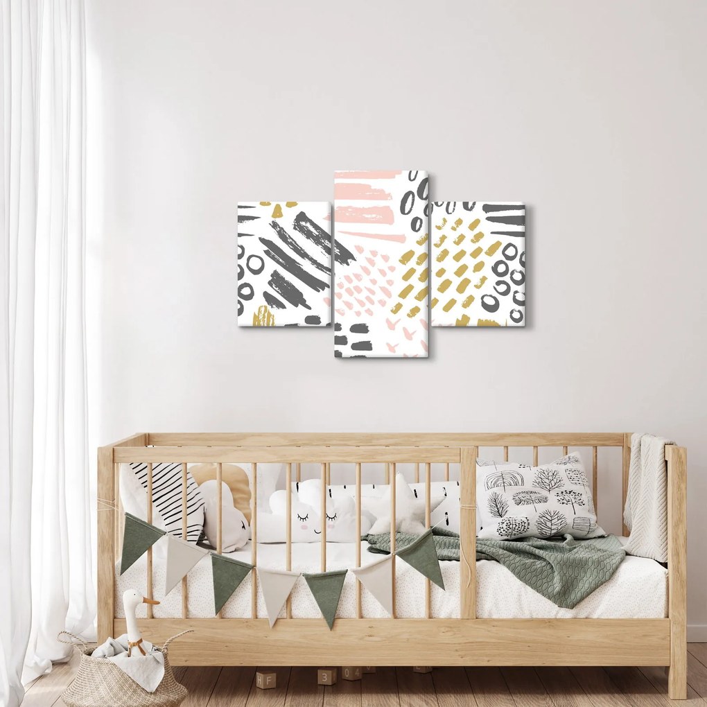 Kép - Absztrakt stroke-ok (90x60 cm)