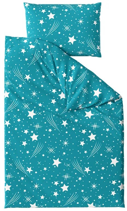 NIGHT SKY türkiz mikroszálas ágyneműhuzat Ágyneműhuzat mérete: 2 db 70 x 90 cm | 200 x 220 cm