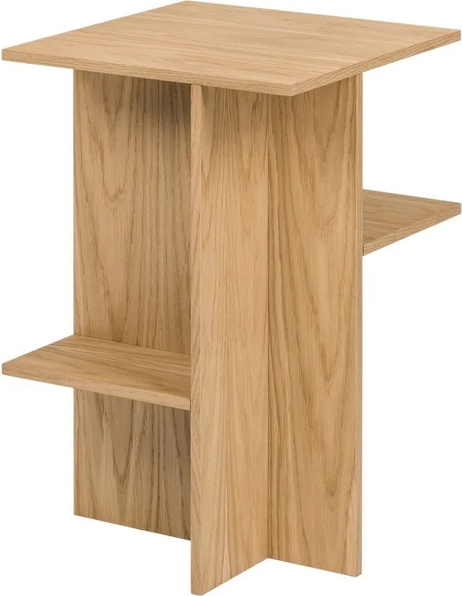 Natúr színű éjjeliszekrény tölgyfa dekorral Atik – noo.ma