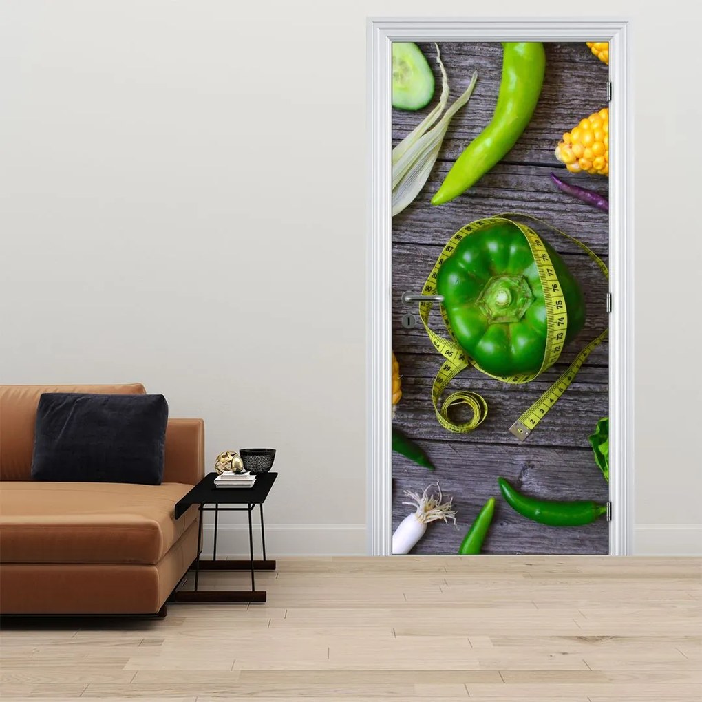 Fotótapéta ajtóra - Zöldség (95x205cm)