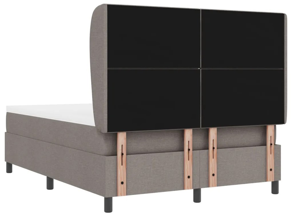 Boxspring Ágy Matraccal - Taupe, 140x200 cm, Szövet