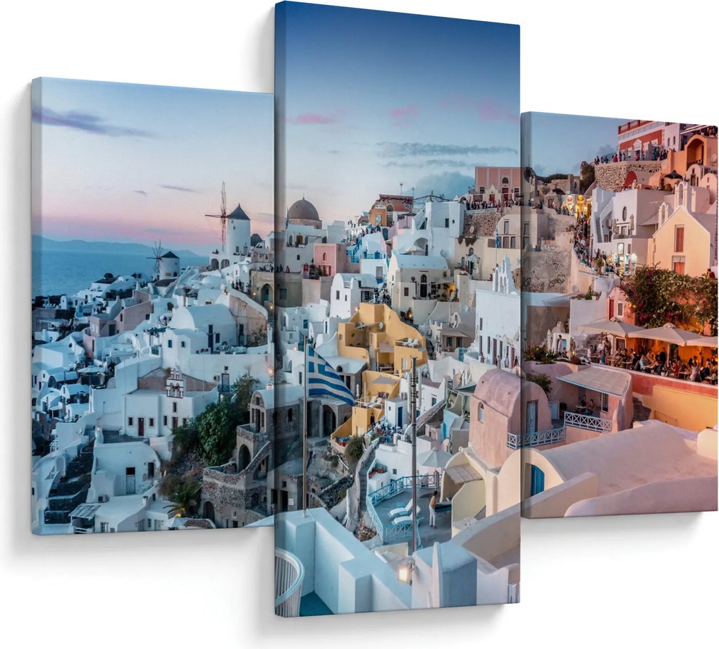 Kép - Alkonyat Santoriniban (90x60 cm)