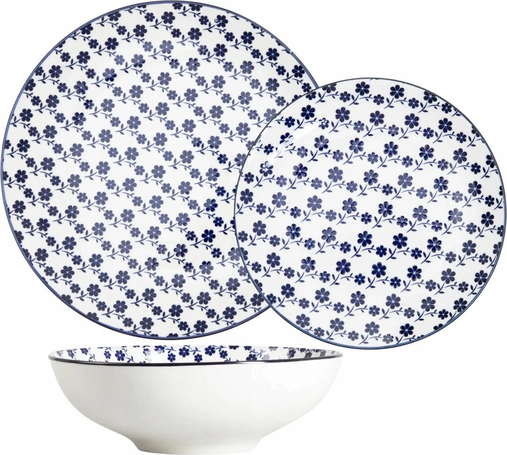 Navia virágmintás étkészlet 12el. 4 személyes Homla