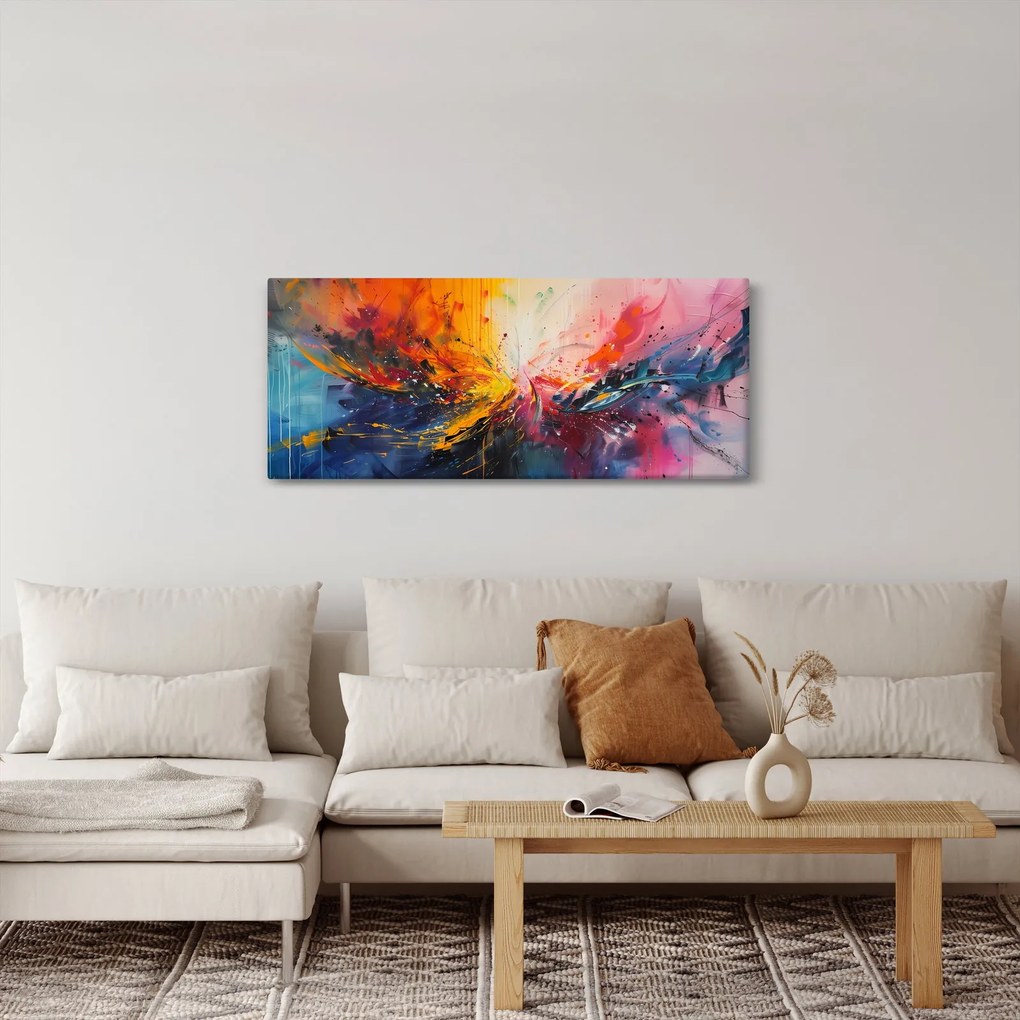 Kép - Színes absztrakció (120x50 cm)