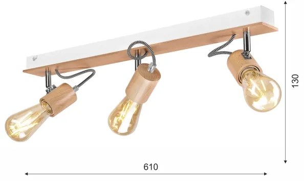 GUSTAVO mennyezeti lámpa 3xE27/60W/230V