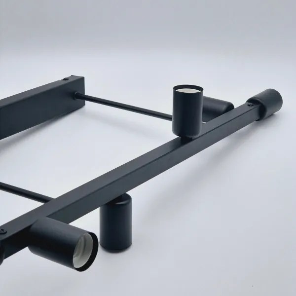 Csillár rúdon ASTRID 6xE27/60W/230V fekete