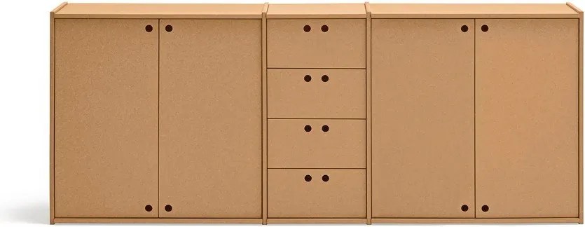 Natúr színű komód 197x80x40 cm Wally – Teulat