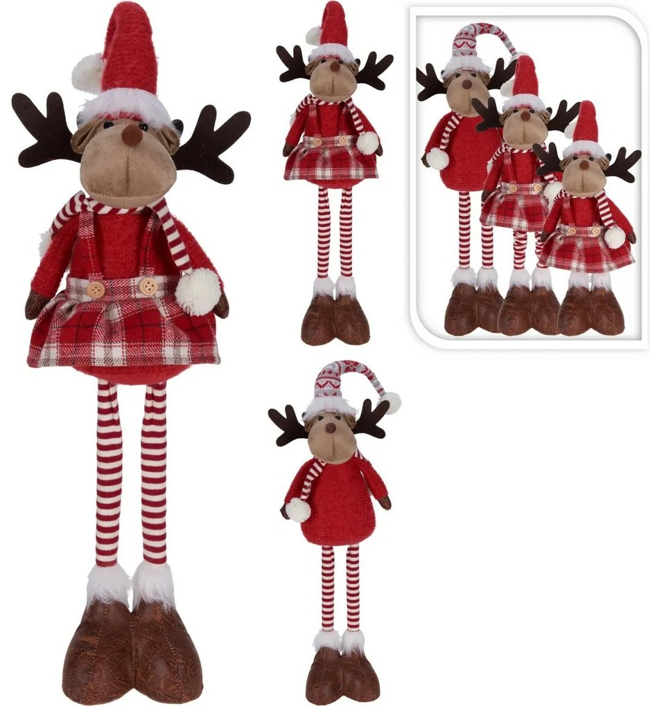 Becky karácsonyi álló rénszarvas, teleszkópos lábak, 46 cm