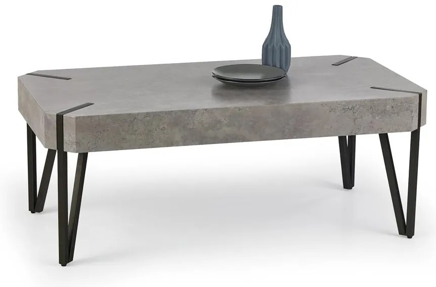 Dohányzóasztal Emilia (beton + fekete). 796306