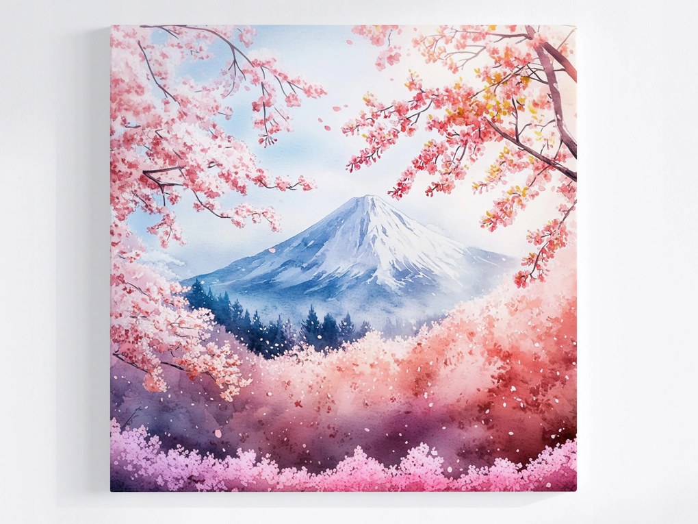 Canvas Vászonkép Tájkép Japán Hegy Vulkán Fuji Fudzsi Ázsia 80x80