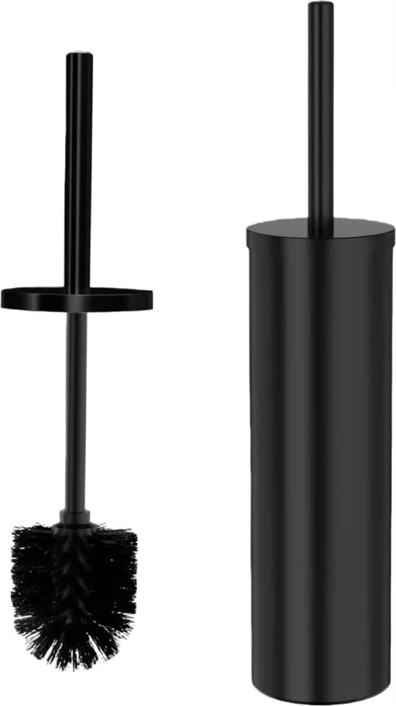 Függő Wc kefe Fürdőszoba Wc fali tartó Fekete Nagy