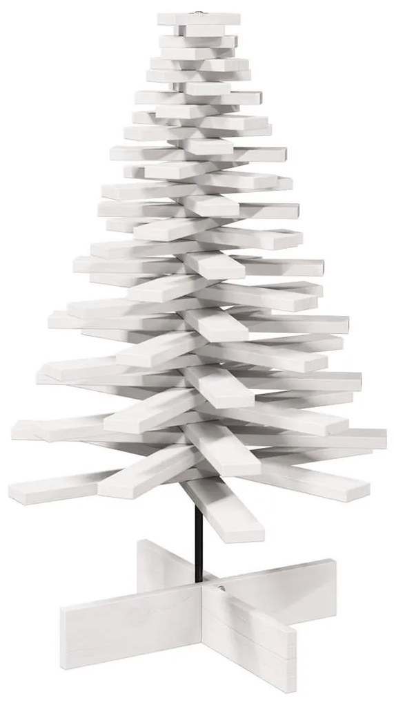 vidaXL fehér tömör fenyőfa karácsonyfa-dekoráció 100 cm