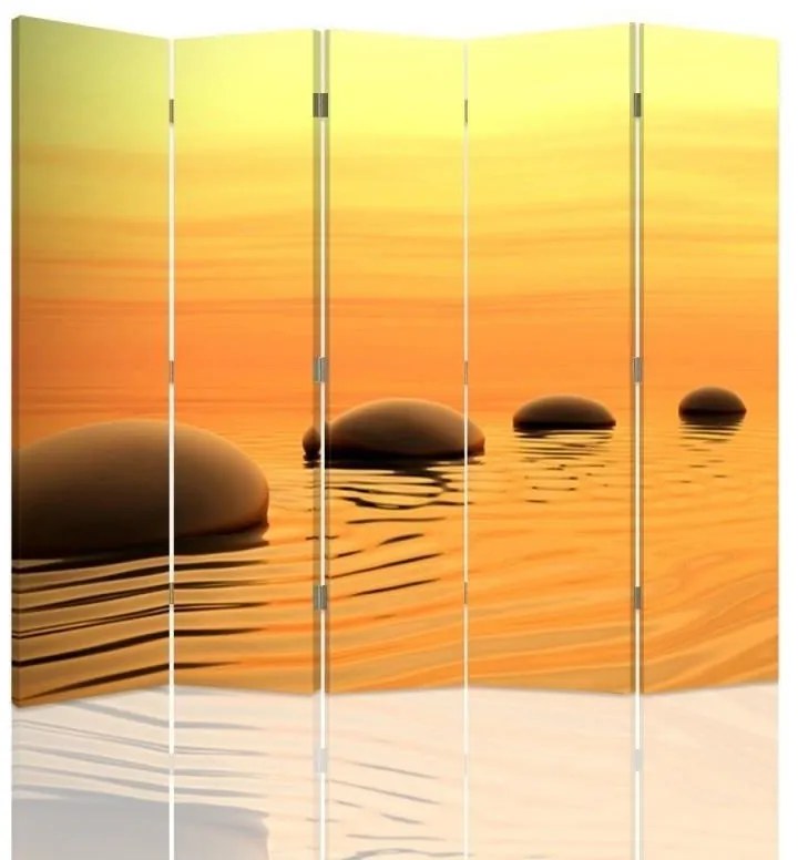Gario Paraván Gömb alakú Zen kövek Méret: 180 x 170 cm, Kivitelezés: Forgó paraván 360°