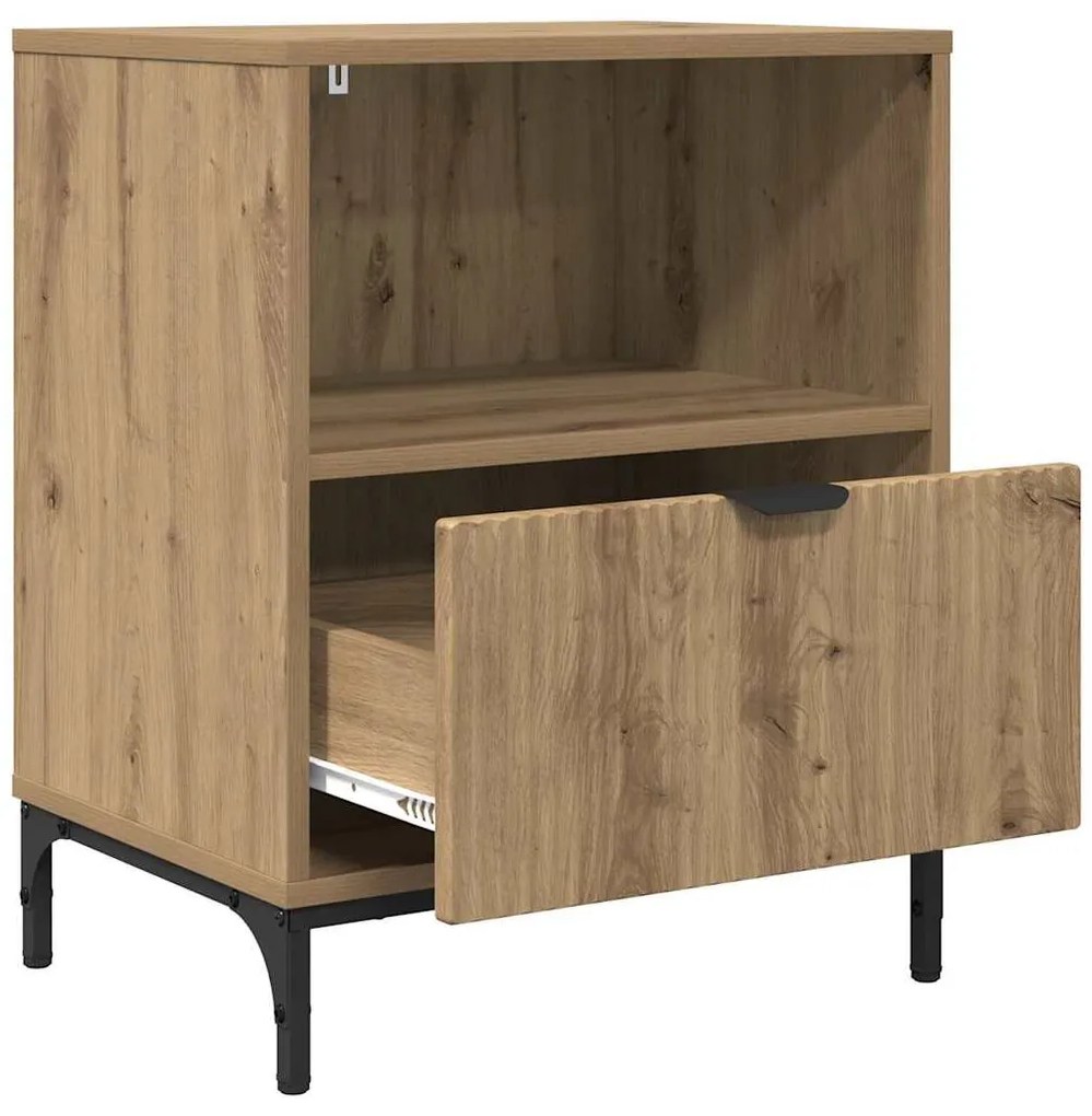 Éjjeliszekrények 2 pcs kézműves tölgy 49 x 36 x 61 cm Faanyag