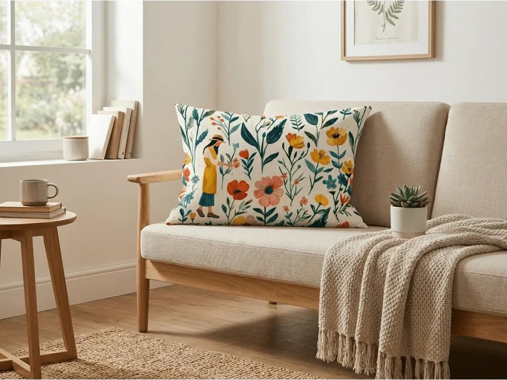 Pamut párnahuzat FLOVINA POLY 50x70 cm, színes