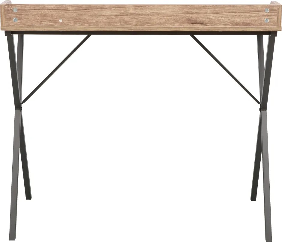 Számítógépasztal, tölgy/fekete, OFIS