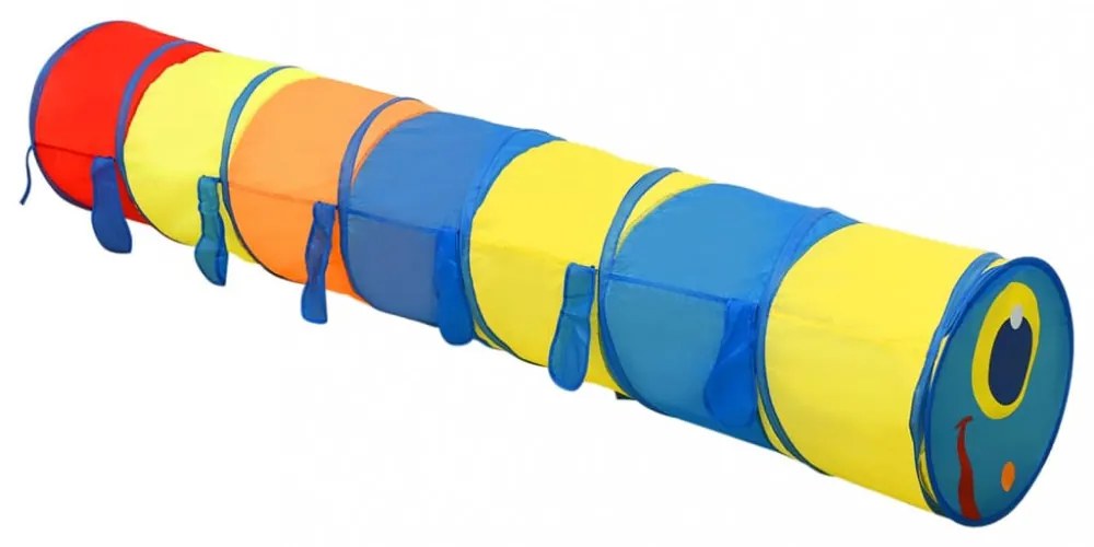 többszínű poliészter gyerek-játszóalagút 245 cm