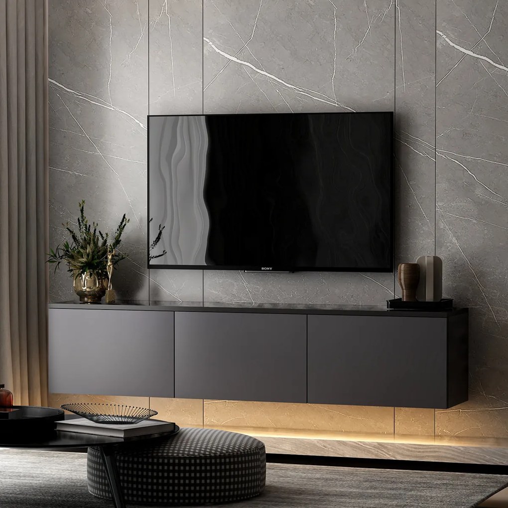 Neon Illuminated Anthracite TV-állvány
