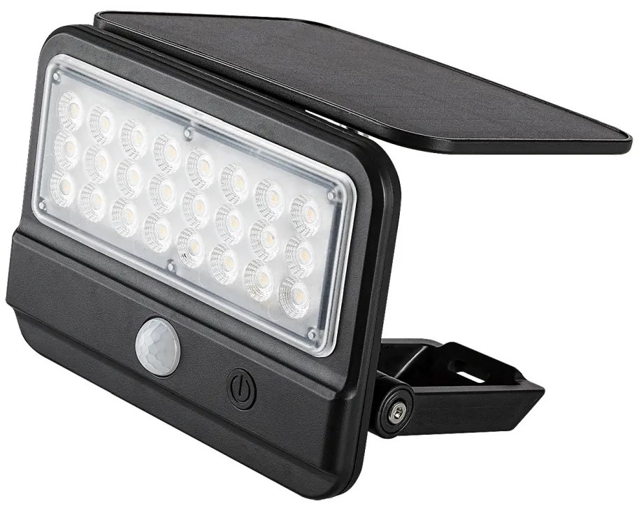 Rábalux Flaxton 77040 mozgásérzékelős kültéri szolár falilámpa, 7W LED, 4000K, 700 lm,IP54