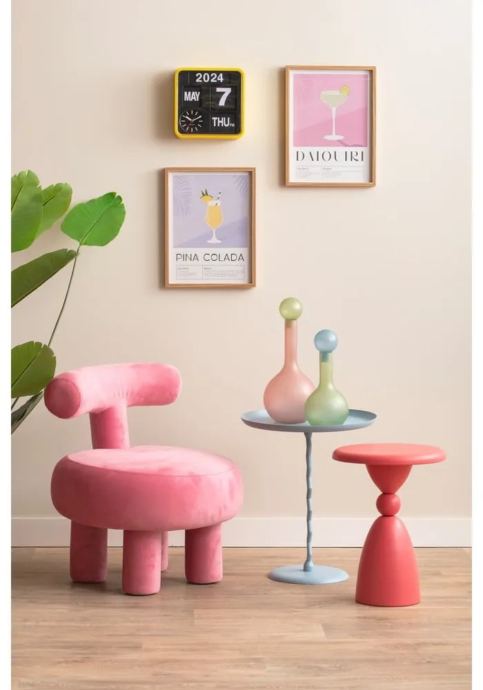 Fém kerek tárolóasztal ø 40 cm Zig Zag – Leitmotiv