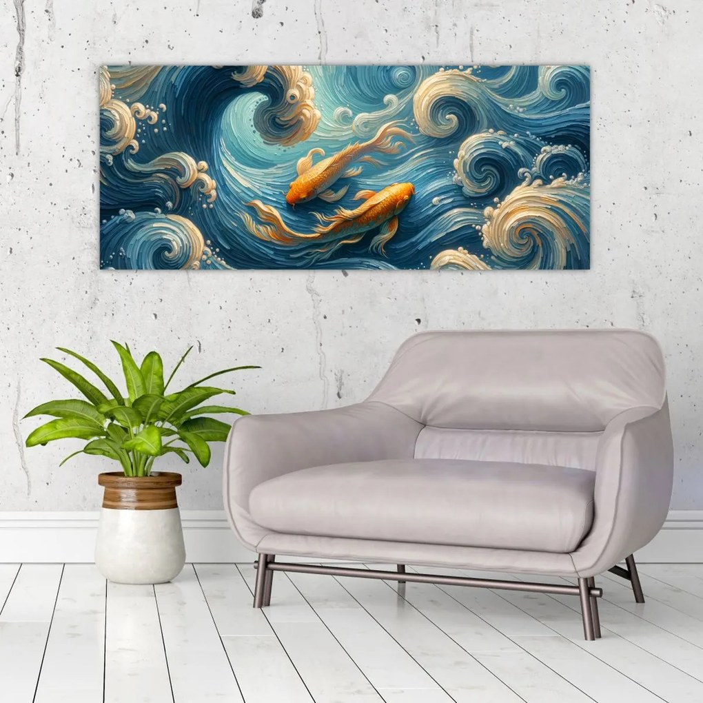 Kép - Aranyhalak (120x50 cm)