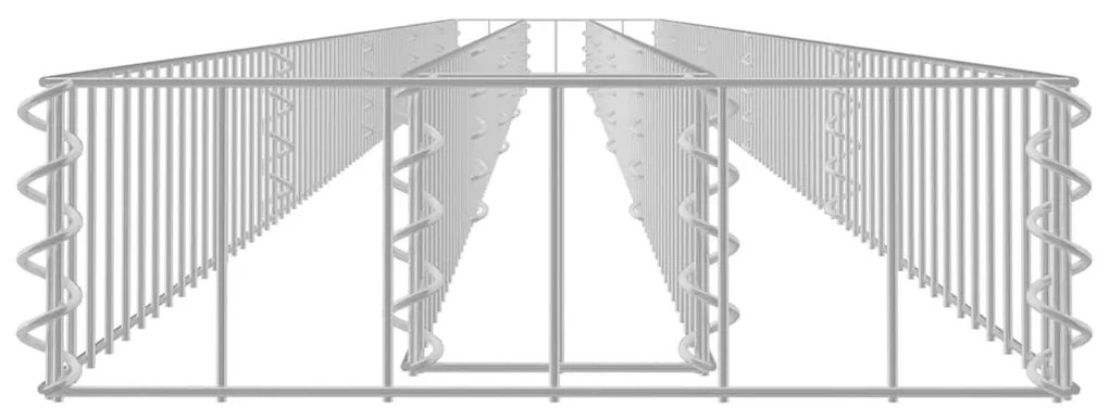 Horganyzott acél gabion magaságyás 450 x 30 x 10 cm
