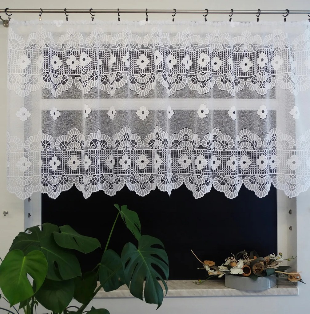 Mg Függöny fehér 35128 340x120 készre szerelve G szalaggal