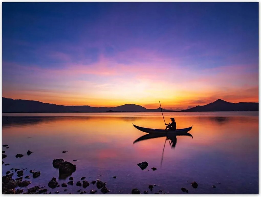 Poszterek 40x30 Esti horgászat naplementekor