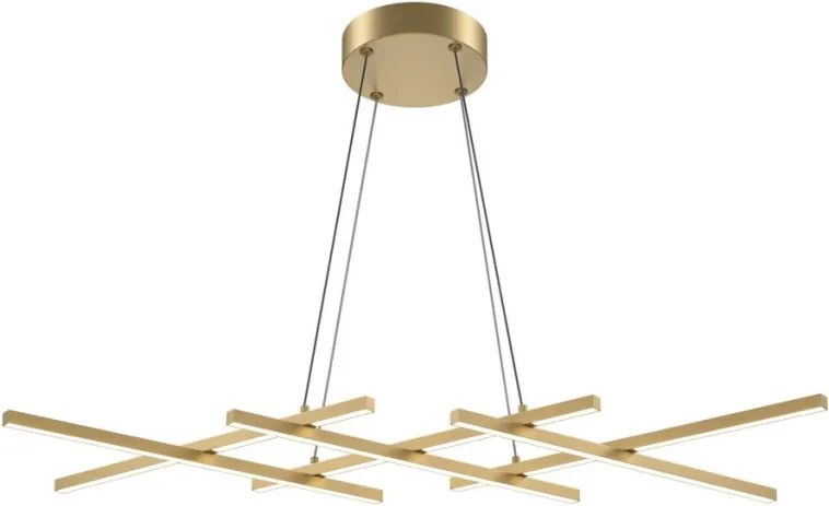 MAYTONI MOD244PL-L50BSK HALO Modern Függesztett Lámpa Fehér, Sárgaréz LED IP20