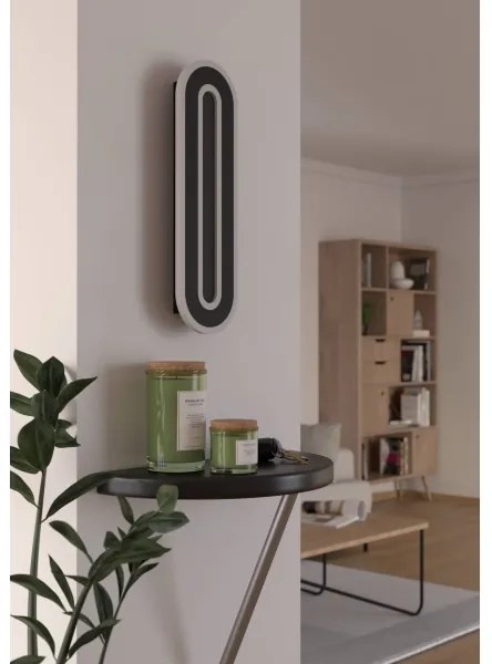 Eglo 901242 - LED fali lámpa MACCHIONI LED/12W/230V 4000K fekete