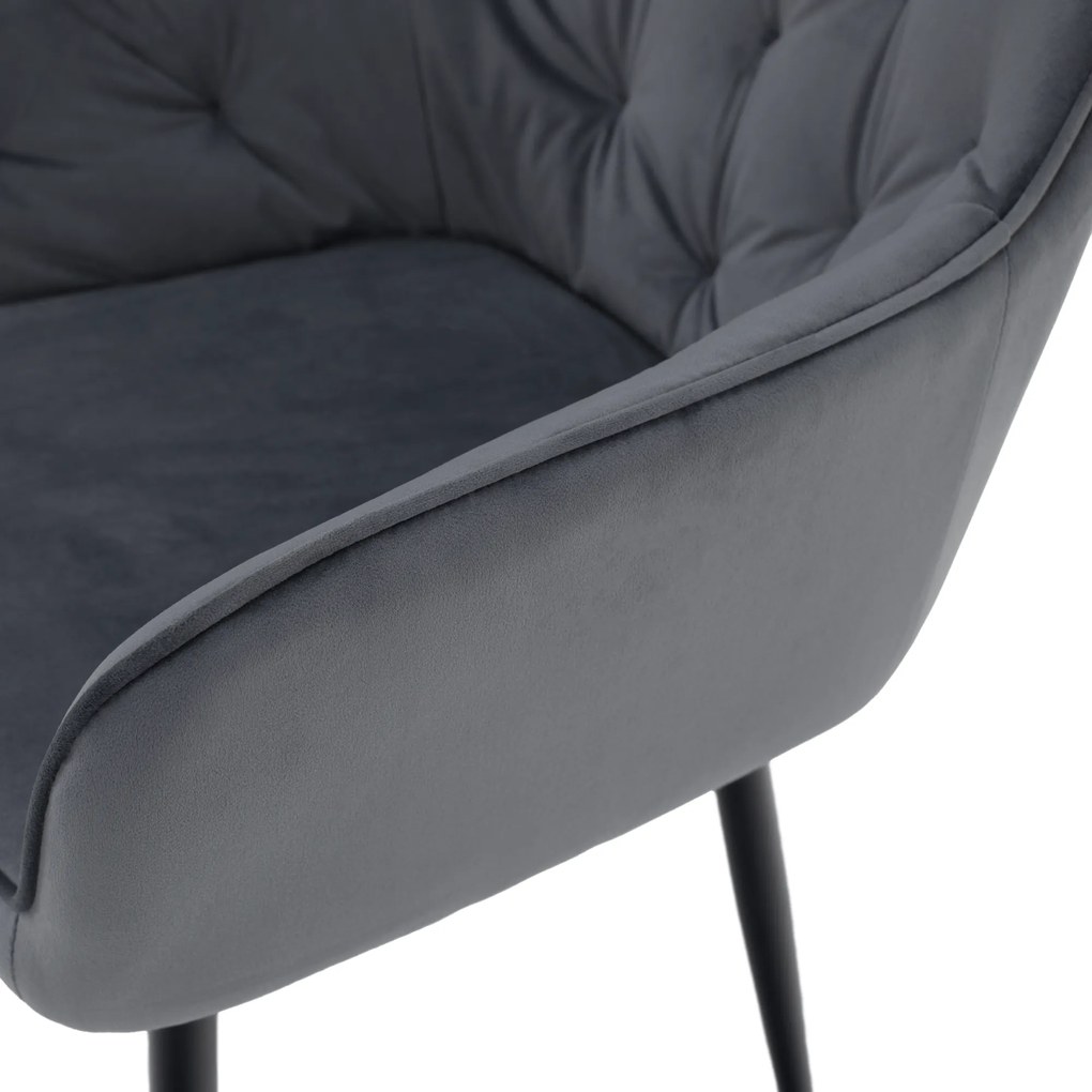 Design fotel, szürke Velvet szövet, VERIO