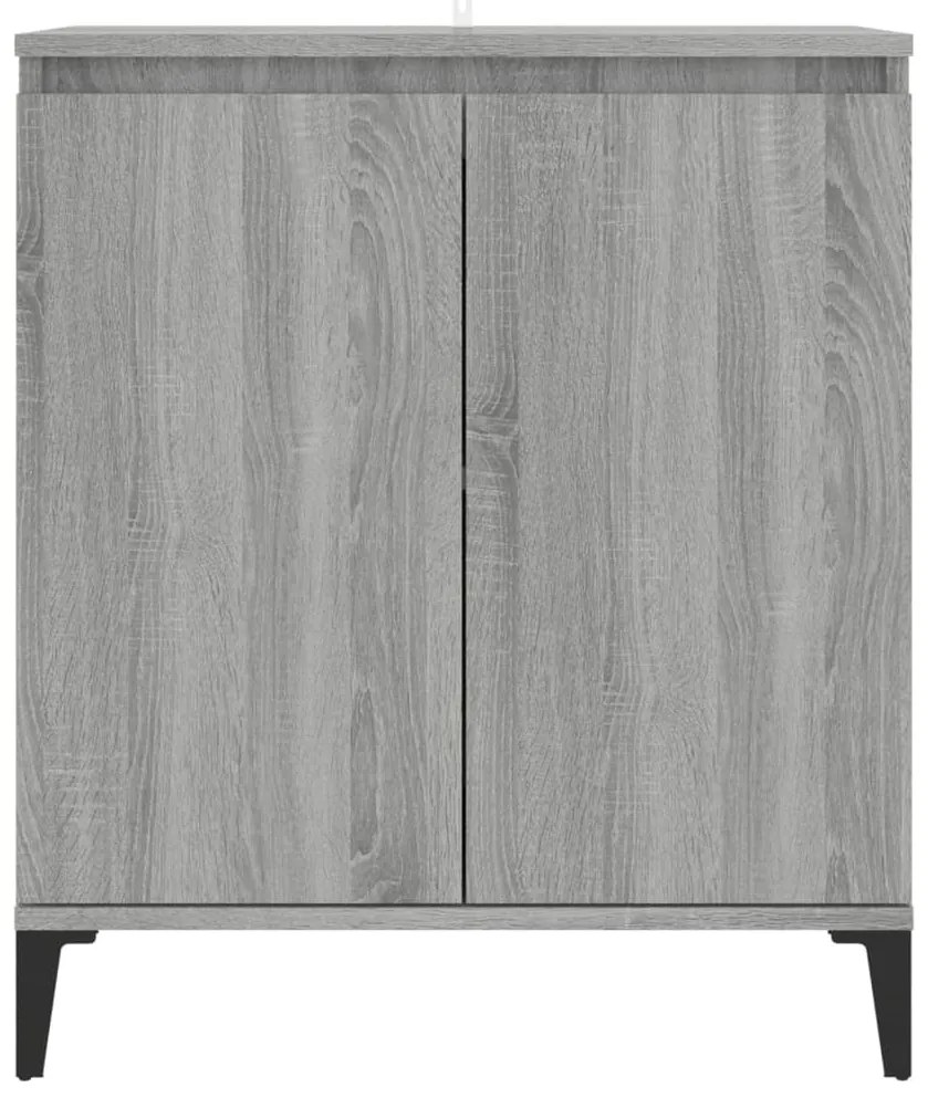 szürke sonoma színű szerelt fa tálalószekrény 60 x 35 x 70 cm