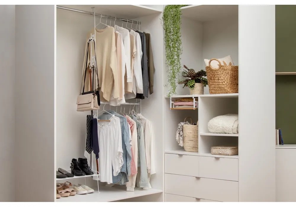 2 létra és kihúzható ruhatartó rúd szett - Compactor