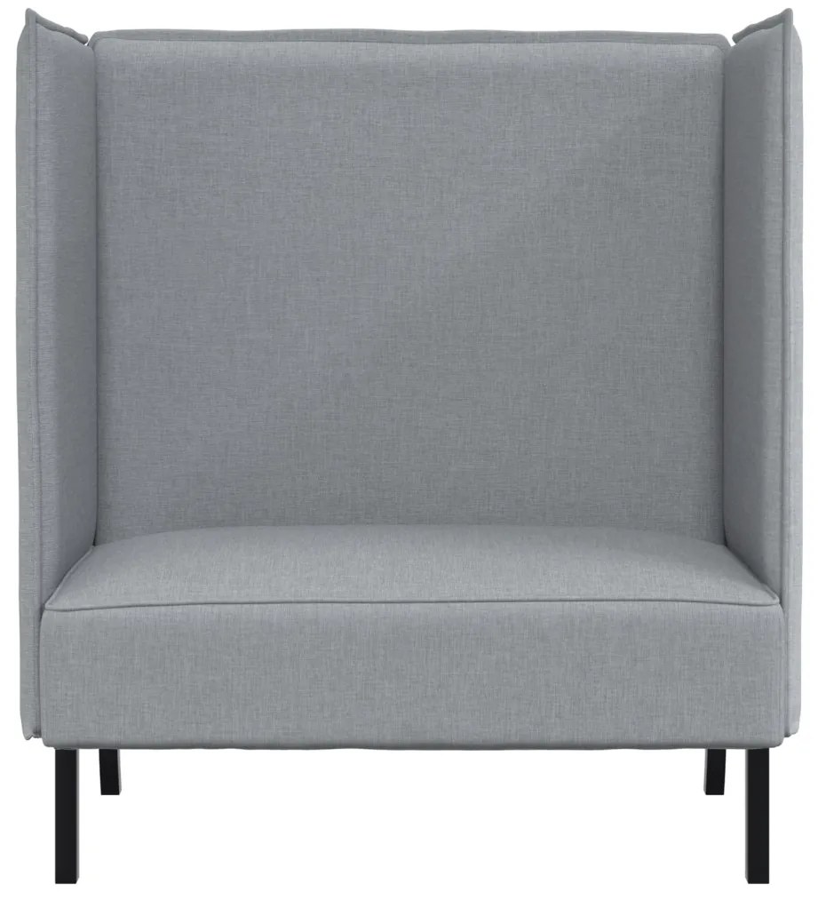 Magas Háttámlású Kanapé Világosszürke 109x56x121 cm Textil