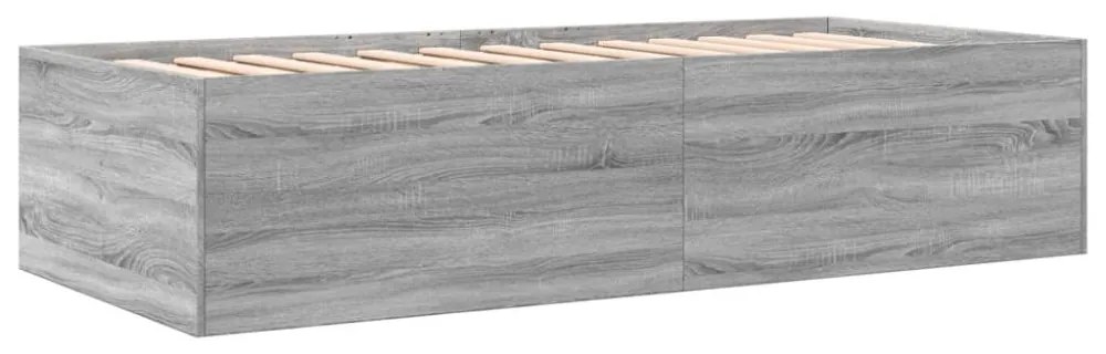 szürke sonoma kanapéágy fiókkal matrac nélkül 90x190 cm