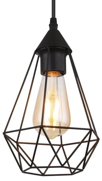 Globo 15745H - Csillár zsinóron ZACHARY 1xE27/60W/230V átm. 17 cm