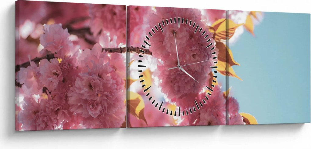 Kép - Cseresznyevirág (órával) (90x30 cm)