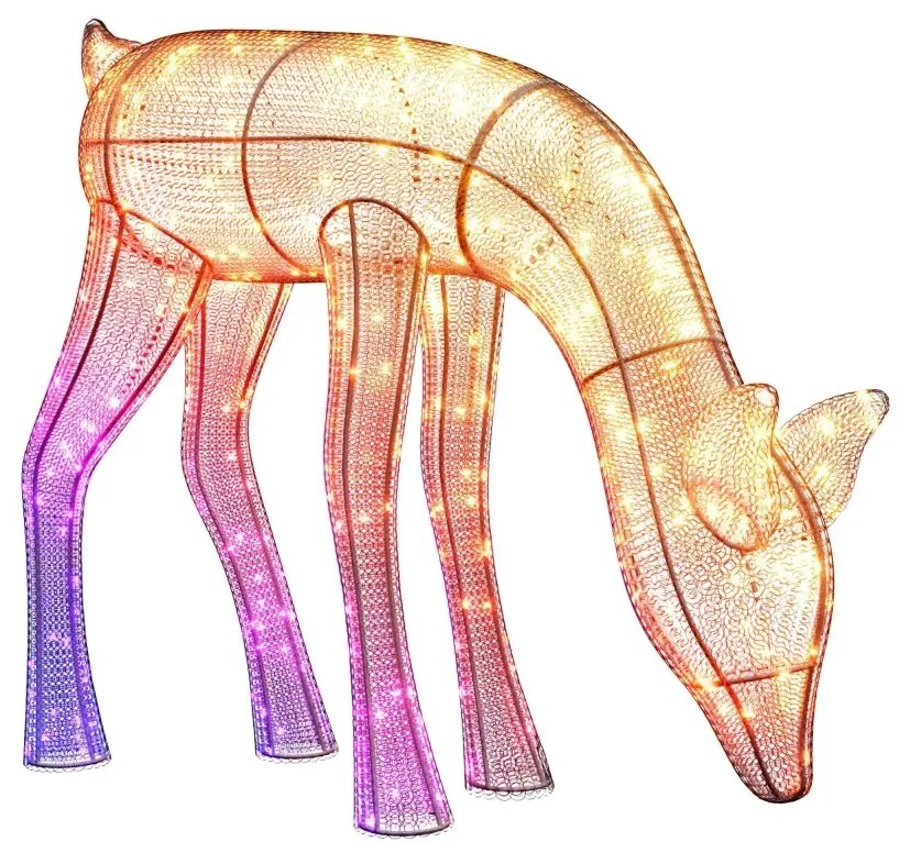 Twinkly TW3RD140SPP-TEU - LED RGBW Dimmelhető kültéri rénszarvas 160xLED IP44 Wi-Fi